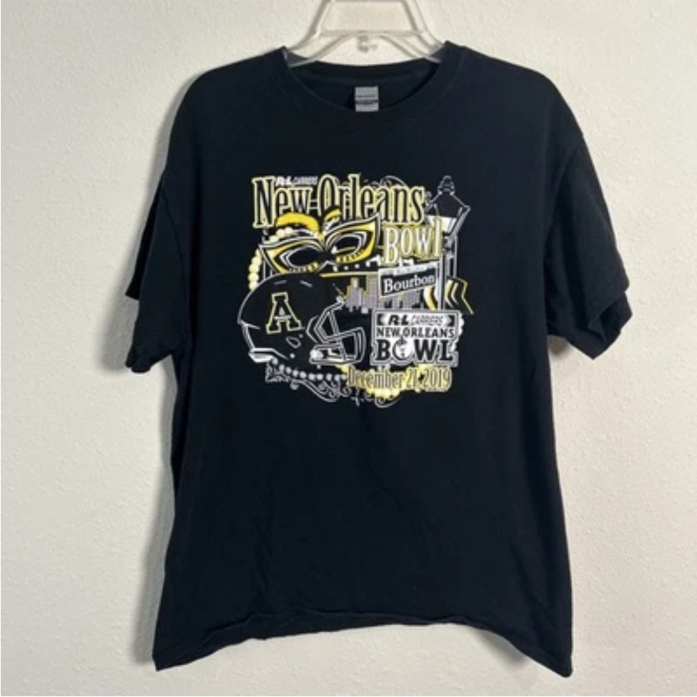 2019 Appalachian State Football New Orleans Bowl T-Shirt Black Gildan Men’s Lg